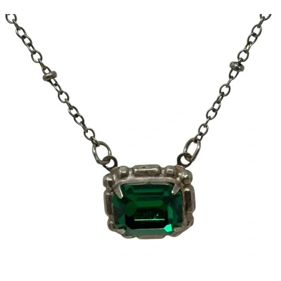 Sorrelli RETIRED SNOWY MOSS Necklace in Antique Silver - Picture 3 of 4